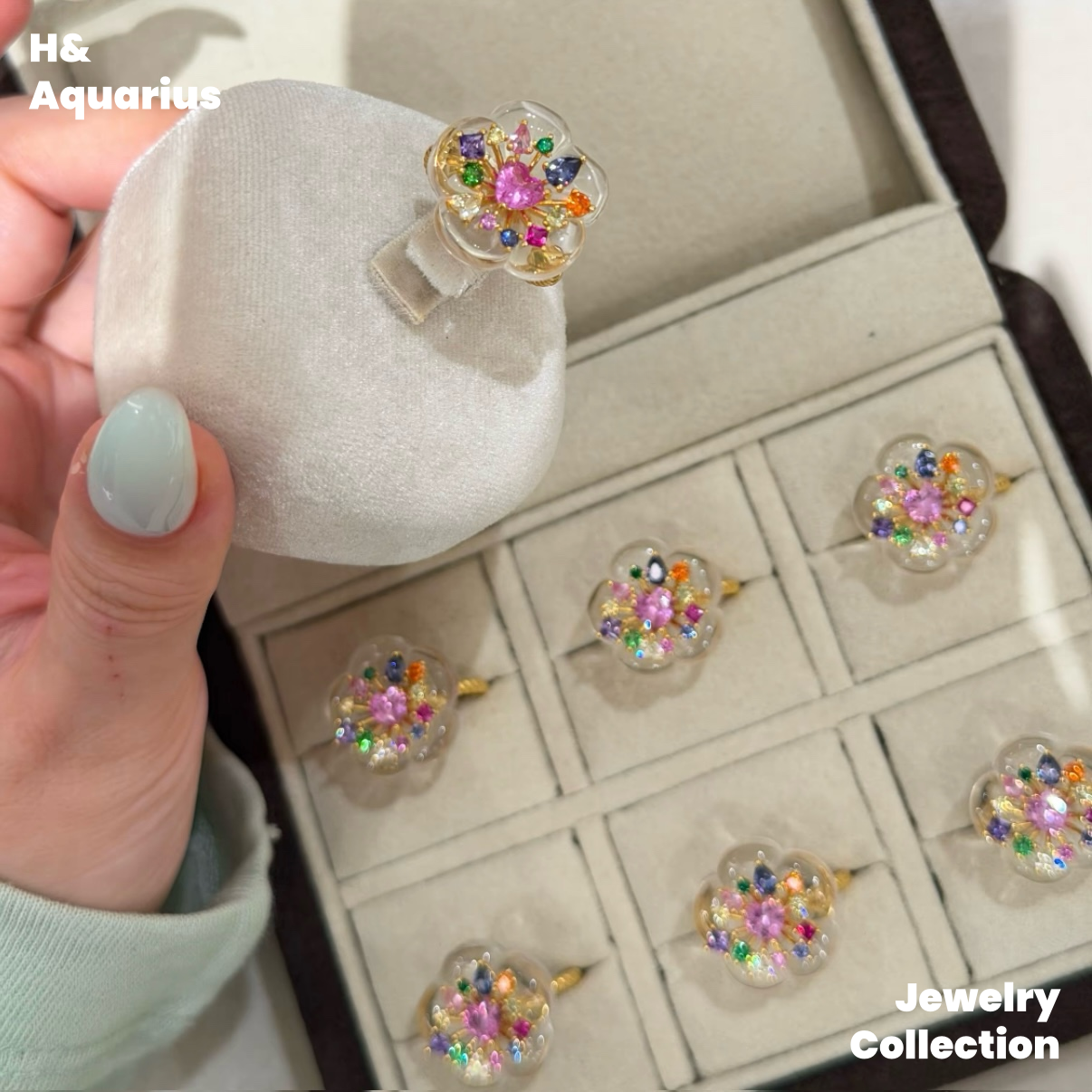 Candy Sparkle Ring - 925 Silver Crystal Colorful Minimalist Fashion Ring