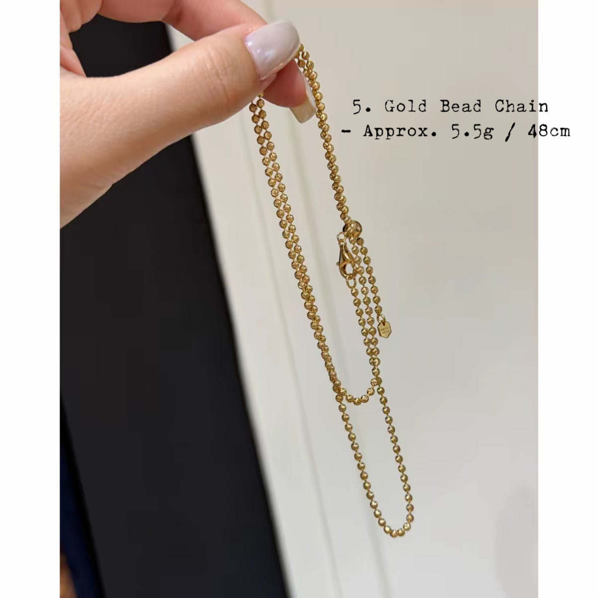 Chain: 925 Silver Olive Bead Chain - Handmade Minimalist Necklace Chain
