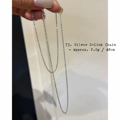 Chain: 925 Silver Olive Bead Chain - Handmade Minimalist Necklace Chain
