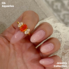 925 Silver & Zirconia Fanta Ring - Gold Plated Colorful Fashion Stackable Ring