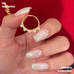 925 Silver & Imitation Pearl Moon Drop Ring - Minimalist Vintage French Style Ring