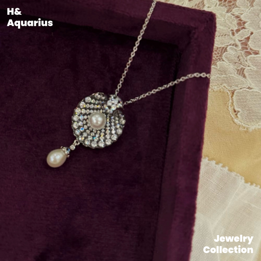 Pearl Essence Necklace - 925 Silver Pearl Chain Minimalist Luxury Jewelry