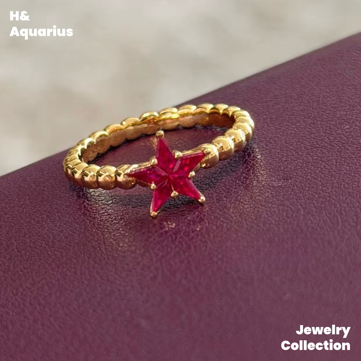 925 Silver & Zirconia Star Blush Ring - Minimalist Luxury Everyday Ring