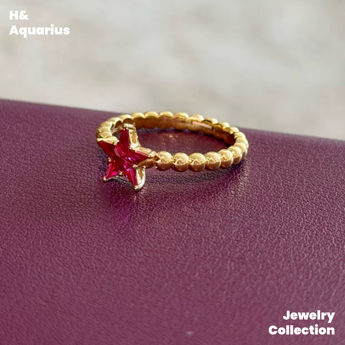 925 Silver & Zirconia Star Blush Ring - Minimalist Luxury Everyday Ring
