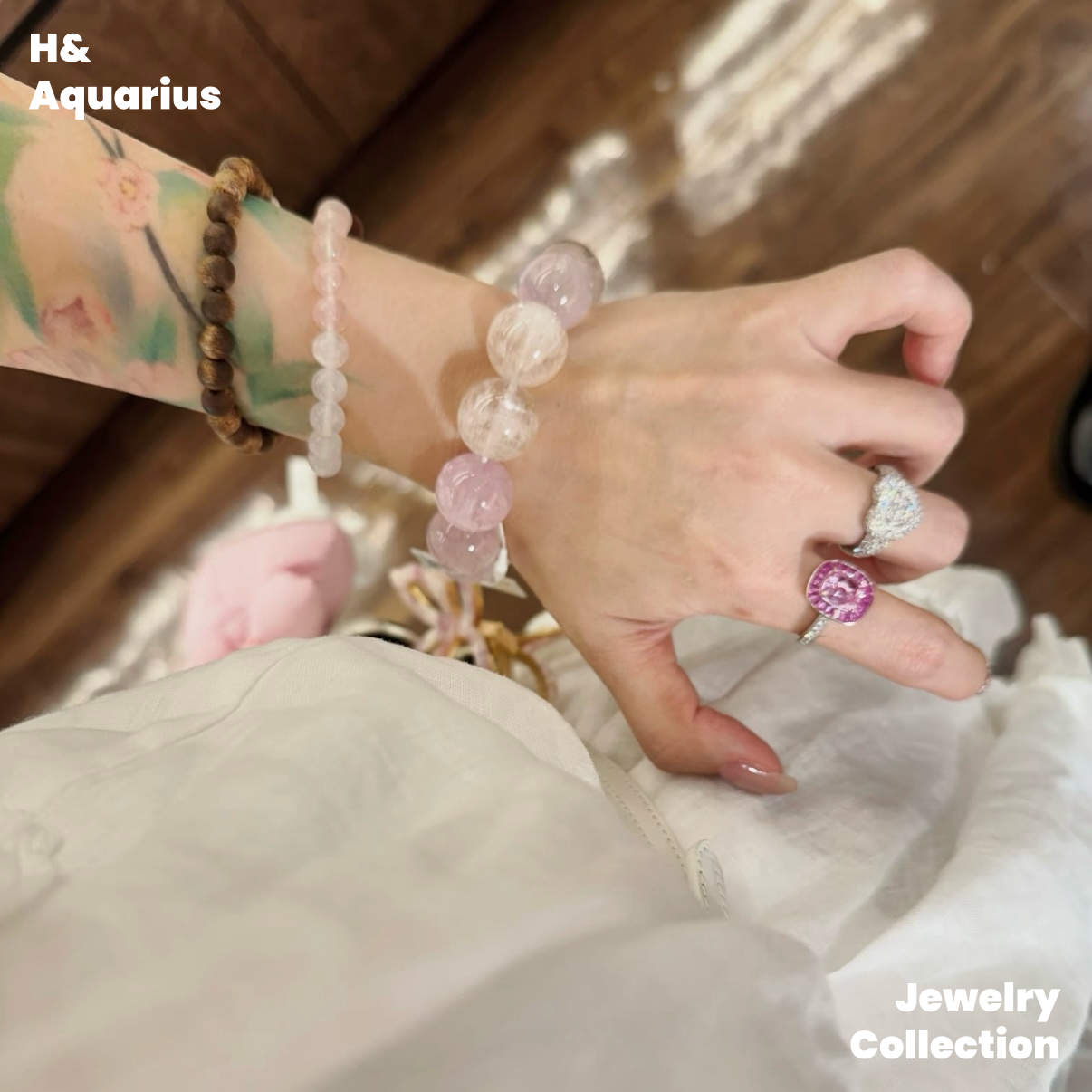 Lab-Grown Sapphire Pink Starry Ring - Pink Luxury Minimalist Jewelry for Women & Bestie Gift