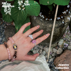 Lab-Grown Sapphire Pink Starry Ring - Pink Luxury Minimalist Jewelry for Women & Bestie Gift