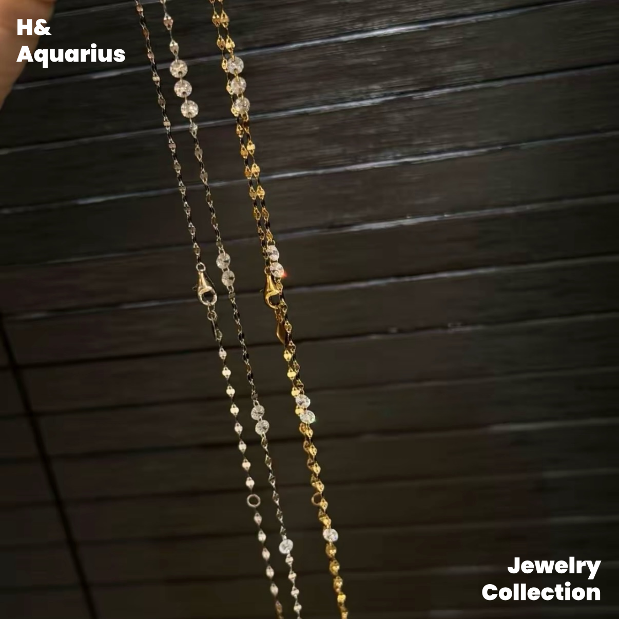 Chain: 925 Silver & Zirconia Split Light Necklace - Minimalist Layering Chain
