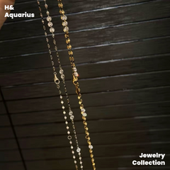 Chain: 925 Silver & Zirconia Split Light Necklace - Minimalist Layering Chain