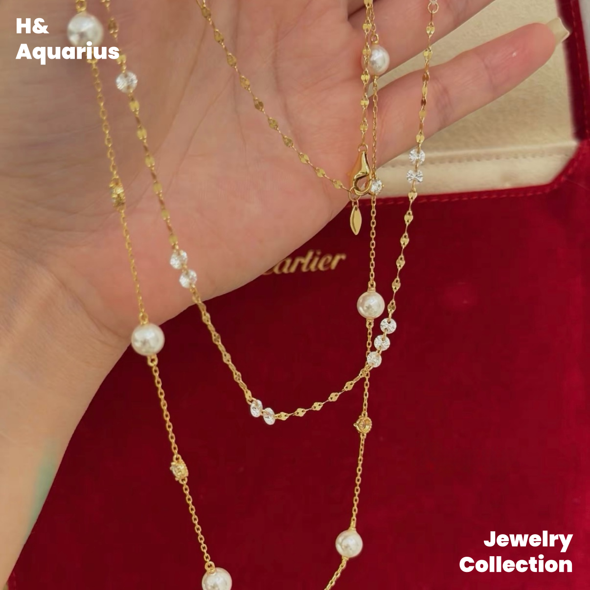 Chain: 925 Silver & Zirconia Split Light Necklace - Minimalist Layering Chain