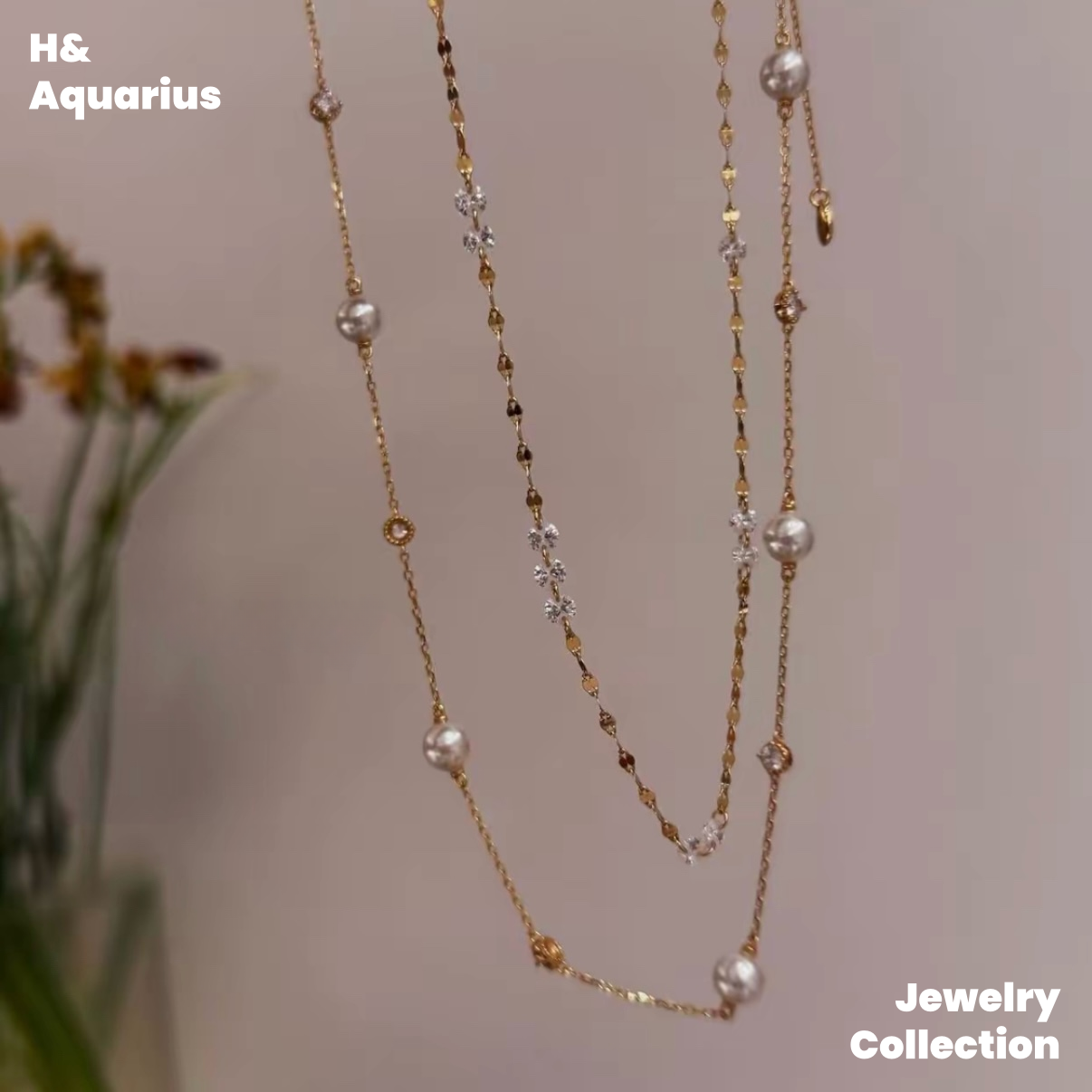 Chain: 925 Silver & Zirconia Split Light Necklace - Minimalist Layering Chain