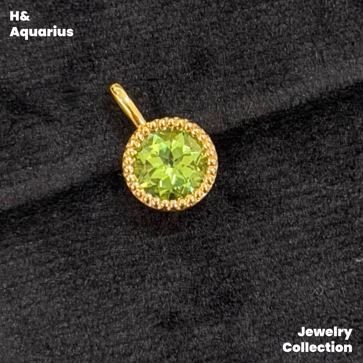 Spring Lime Pendant - 925 Silver Minimalist Everyday Necklace Charm