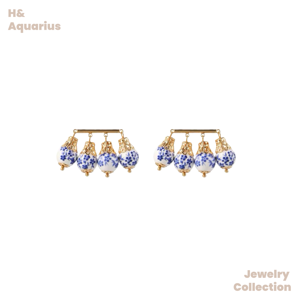 Copper Alloy & Imitation Pearl Earrings - Tri-Color Single Row Drop Dangle Earrings