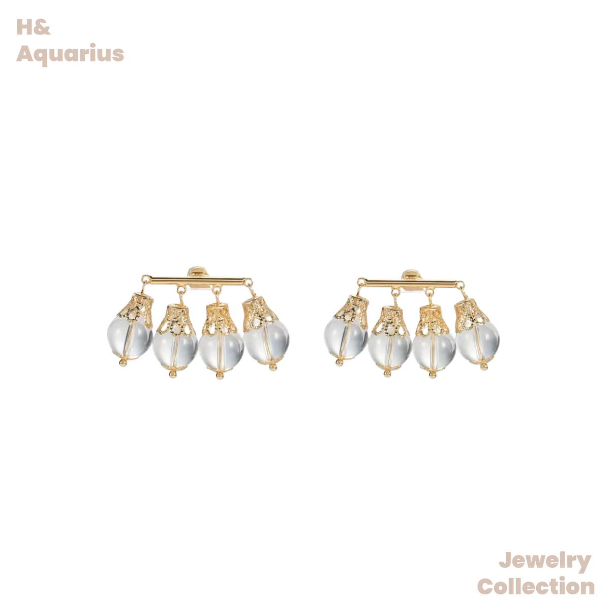 Copper Alloy & Imitation Pearl Earrings - Tri-Color Single Row Drop Dangle Earrings