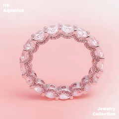 925 Silver & Zirconia "Snowflake Band" Ring - Luxury Minimalist Stackable Ring for Women