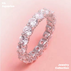 925 Silver & Zirconia "Snowflake Band" Ring - Luxury Minimalist Stackable Ring for Women