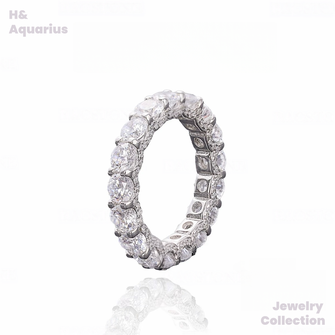 925 Silver & Zirconia "Snowflake Band" Ring - Luxury Minimalist Stackable Ring for Women