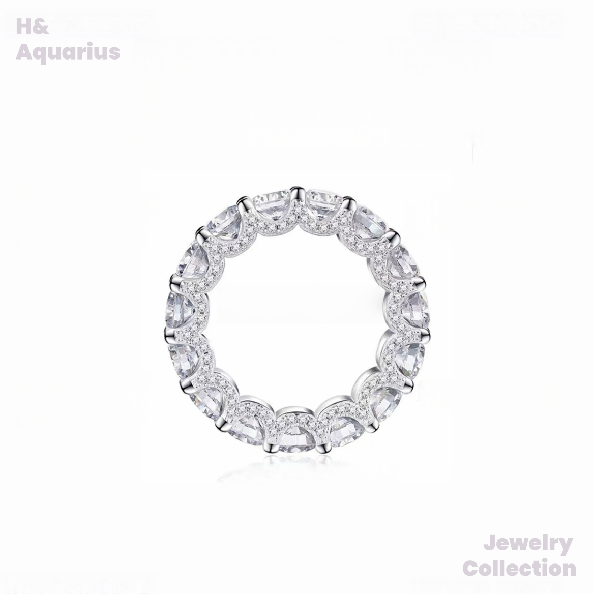 925 Silver & Zirconia "Snowflake Band" Ring - Luxury Minimalist Stackable Ring for Women