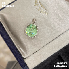 Synthetic YAG Mint Dew Jewelry - 925 Silver Lab-Created Spring Summer Minimalist Collection