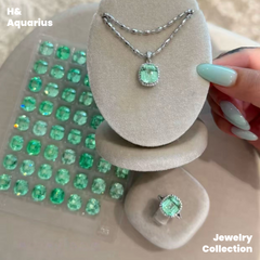 Synthetic YAG Mint Dew Jewelry - 925 Silver Lab-Created Spring Summer Minimalist Collection
