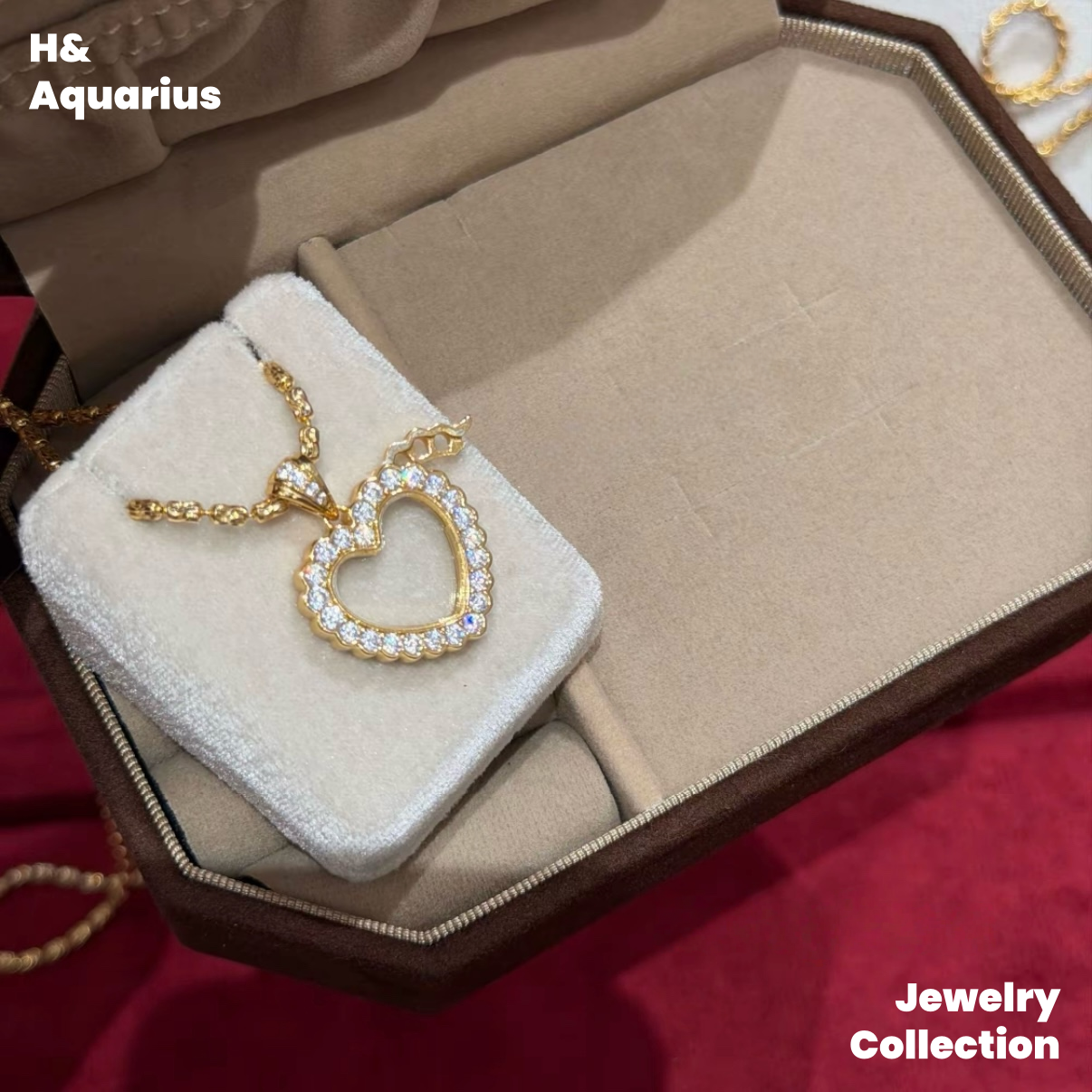 Pendant: 925 Silver & Zirconia "Heart Gallery" Charm - DIY Letter Pendant with Clasp
