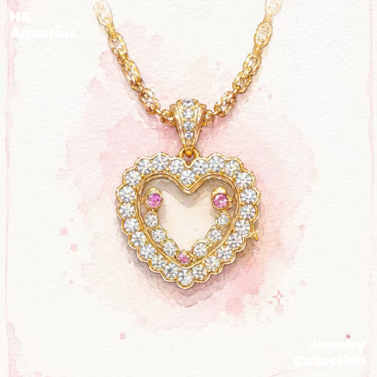 Pendant: 925 Silver & Zirconia "Heart Gallery" Charm - DIY Letter Pendant with Clasp