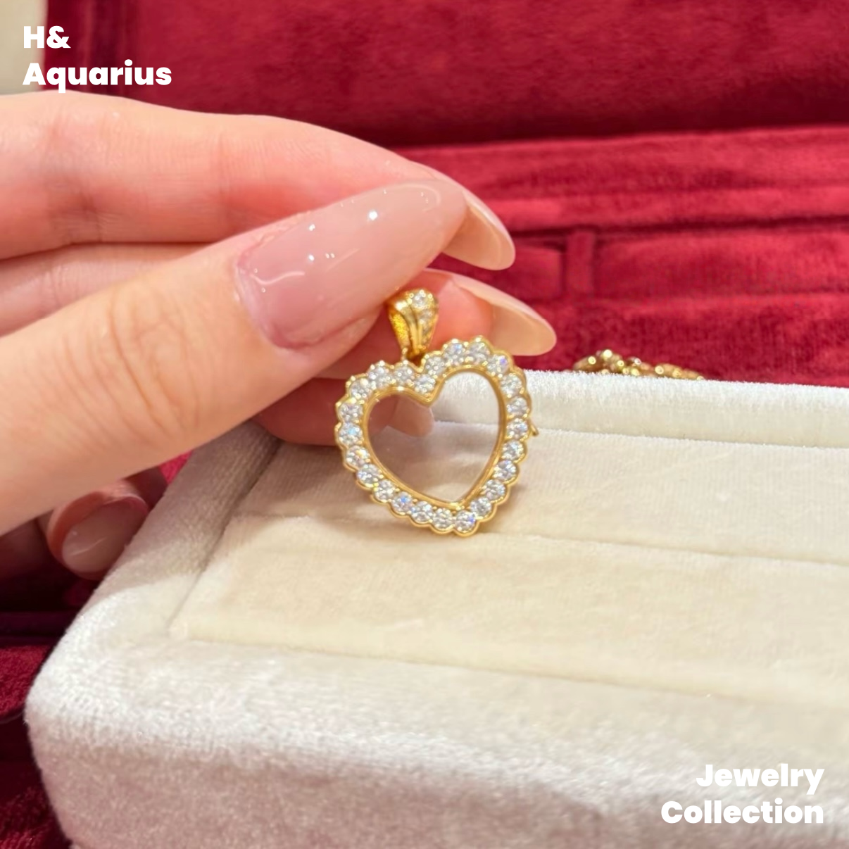 Pendant: 925 Silver & Zirconia "Heart Gallery" Charm - DIY Letter Pendant with Clasp