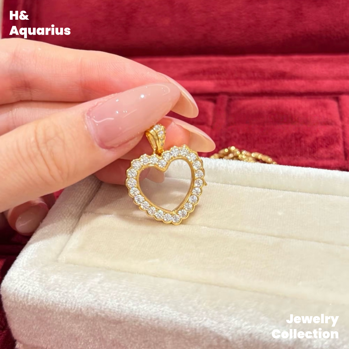 Pendant: 925 Silver & Zirconia "Heart Gallery" Charm - DIY Letter Pendant with Clasp