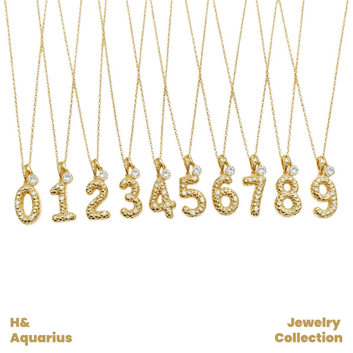 Pendant: 925 Silver & Zirconia "Love Number" Charm - Original Minimalist Pendant with Clasp