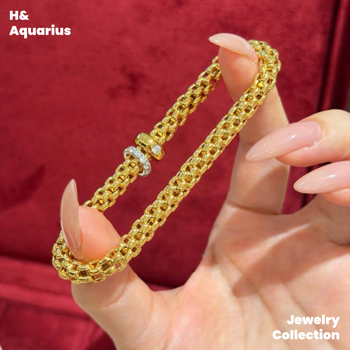 925 Silver & Zirconia Honey Weave Star Clasp Bracelet - Minimalist Luxury Chain for Women
