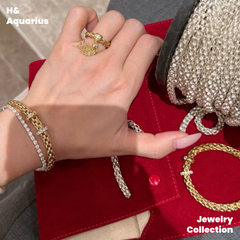 925 Silver & Zirconia Honey Weave Star Clasp Bracelet - Minimalist Luxury Chain for Women