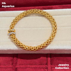 925 Silver & Zirconia Honey Weave Star Clasp Bracelet - Minimalist Luxury Chain for Women