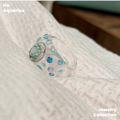 Mint Mojito Ring - Spring Summer Rock Crystal Cool Minimalist Ring