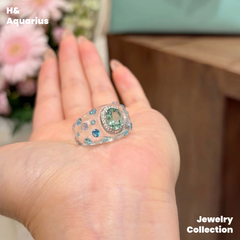Mint Mojito Ring - Spring Summer Rock Crystal Cool Minimalist Ring