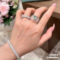 Mint Mojito Ring - Spring Summer Rock Crystal Cool Minimalist Ring