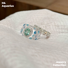 Mint Mojito Ring - Spring Summer Rock Crystal Cool Minimalist Ring