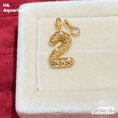 Pendant: 925 Silver & Zirconia "Love Number" Charm - Original Minimalist Pendant with Clasp