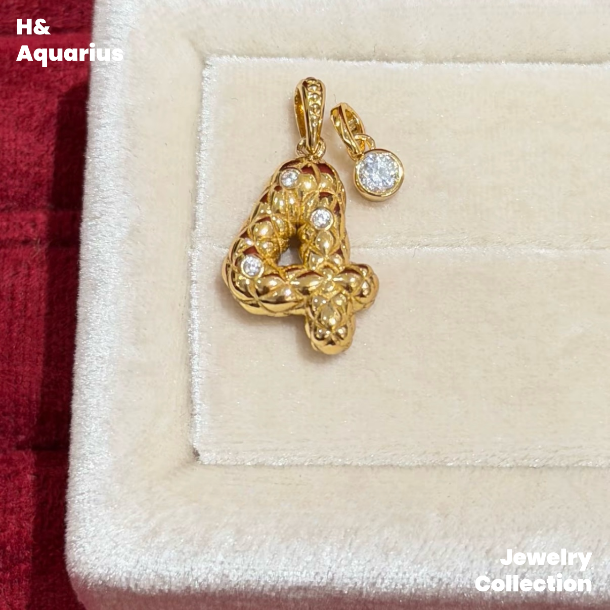 Pendant: 925 Silver & Zirconia "Love Number" Charm - Original Minimalist Pendant with Clasp