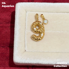 Pendant: 925 Silver & Zirconia "Love Number" Charm - Original Minimalist Pendant with Clasp