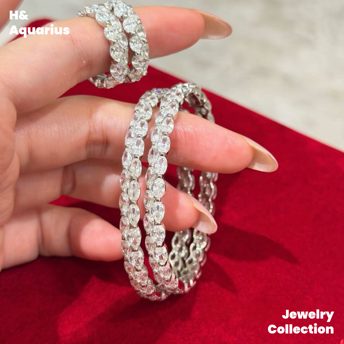 925 Silver & Zirconia Wave Star Bangle - Minimalist Luxury Full Pavé Bracelet