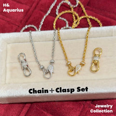 Chain: 925 Silver & Zirconia Soft Twisted Rope Chain - Versatile Luxury Base Chain with Clasp
