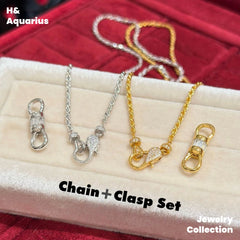 Chain: 925 Silver & Zirconia Soft Twisted Rope Chain - Versatile Luxury Base Chain with Clasp