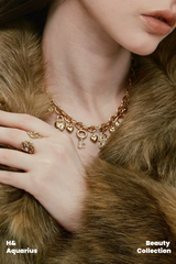 SUMIYAKI Love Lock Cylinder Series Vintage Gold Key Pendant Necklace Girl