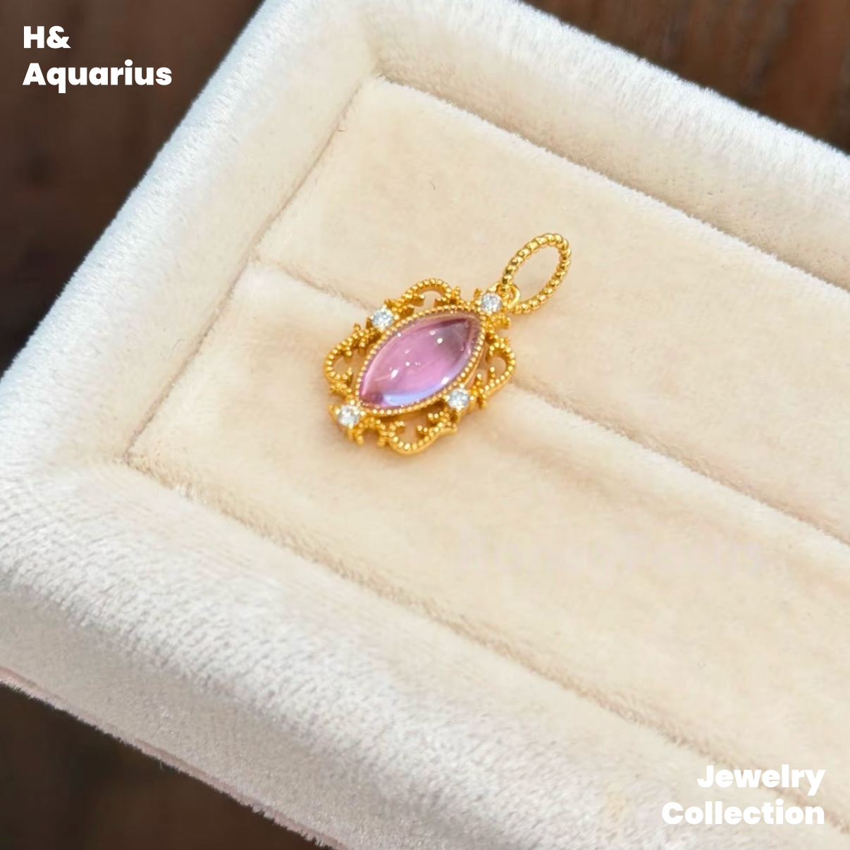 Vintage Marquise Amethyst Pendant - 925 Silver Royal Minimalist Necklace Charm