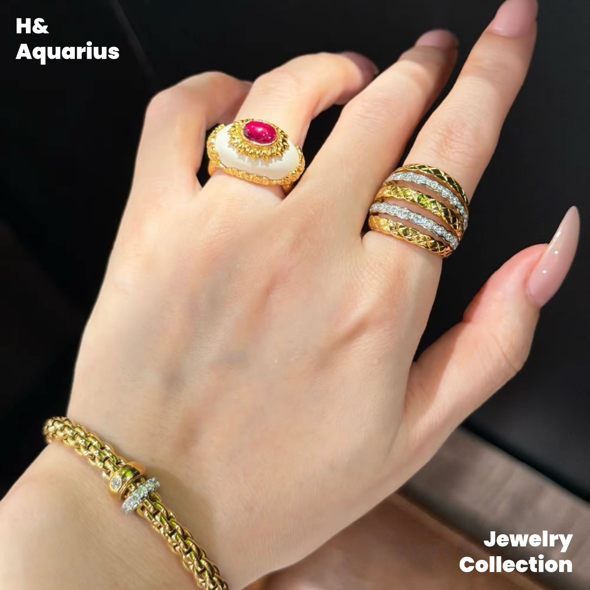 Rose Crown Ring - 925 Silver Mammoth Ivory Vintage Statement Ring
