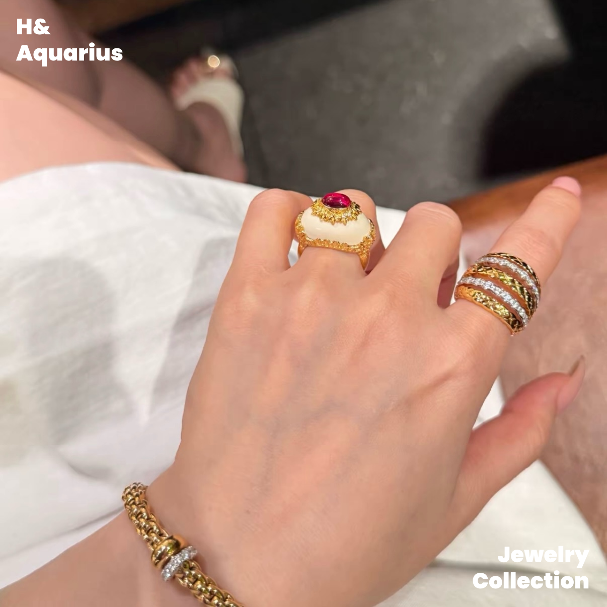 Rose Crown Ring - 925 Silver Mammoth Ivory Vintage Statement Ring