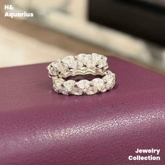 925 Silver & Zirconia Wave Star Band Ring - Minimalist Luxury Full Pavé Stackable Ring