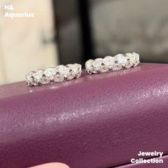 925 Silver & Zirconia Wave Star Band Ring - Minimalist Luxury Full Pavé Stackable Ring
