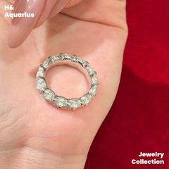 925 Silver & Zirconia Wave Star Band Ring - Minimalist Luxury Full Pavé Stackable Ring