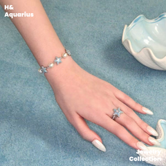 STAY MEDIOCRE "Starry Eden" Series Pearl Blue Bracelet - New Arrival Minimalist Chain for Women