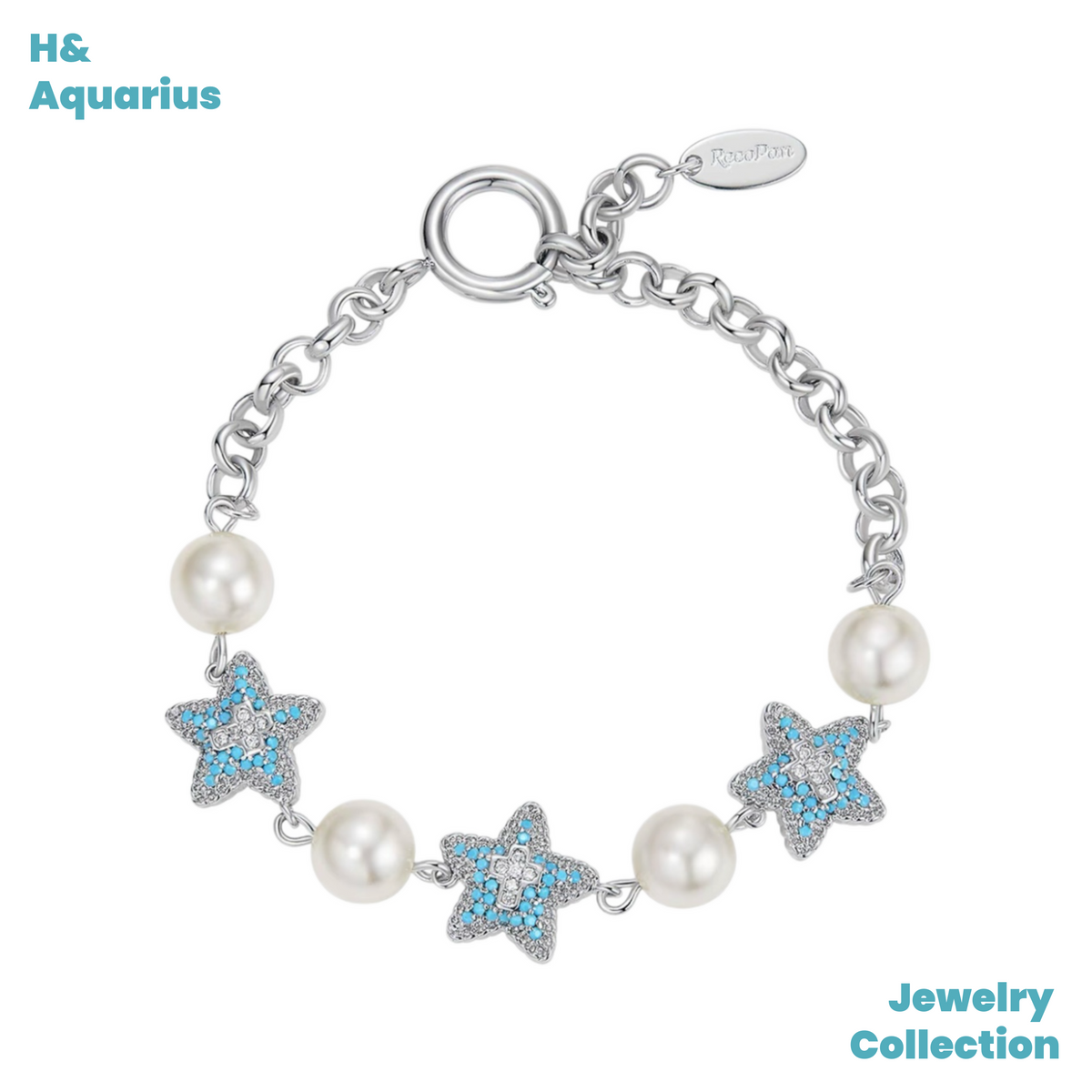 STAY MEDIOCRE "Starry Eden" Series Pearl Blue Bracelet - New Arrival Minimalist Chain for Women